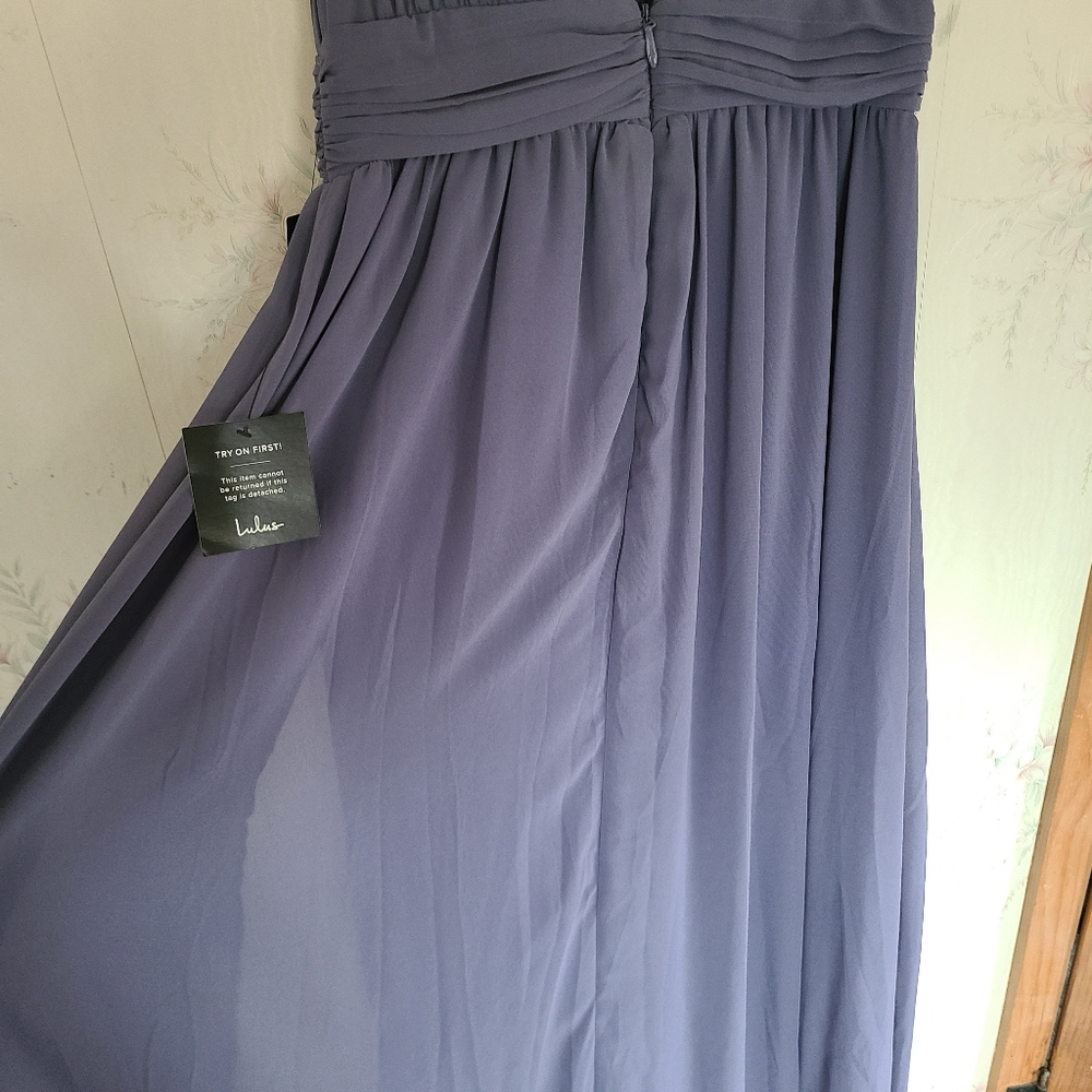 Lulus Heavenly Hues Denim Blue Maxi Dress New With Tags - Picture 8 of 10